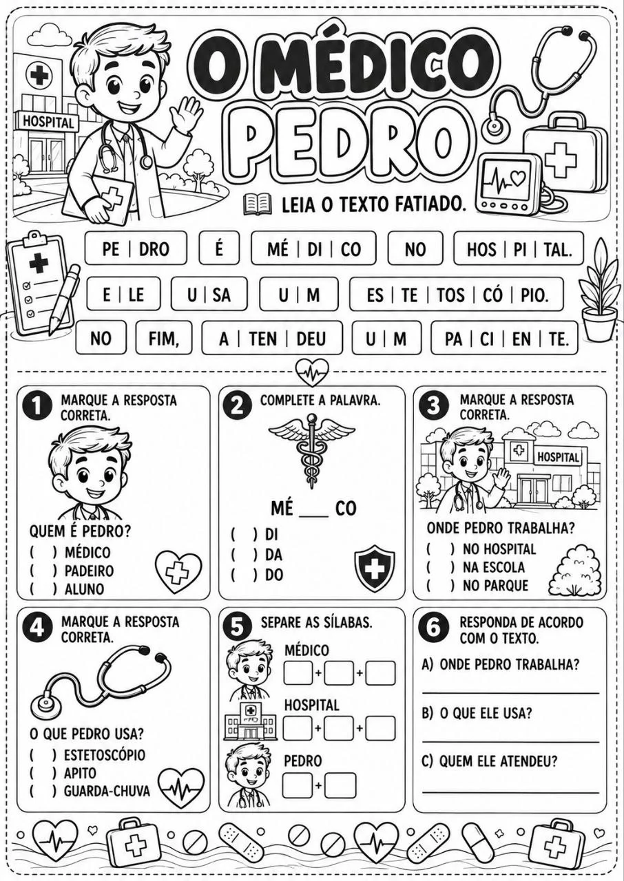 Exemplo de atividade pedagógica 10 do Kit de Textos Fatiados