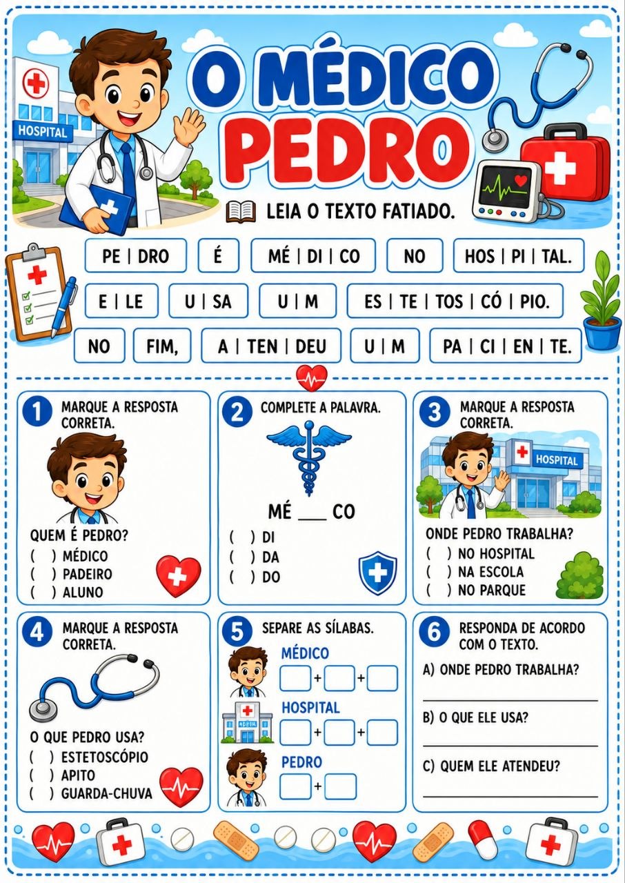Exemplo de atividade pedagógica 9 do Kit de Textos Fatiados